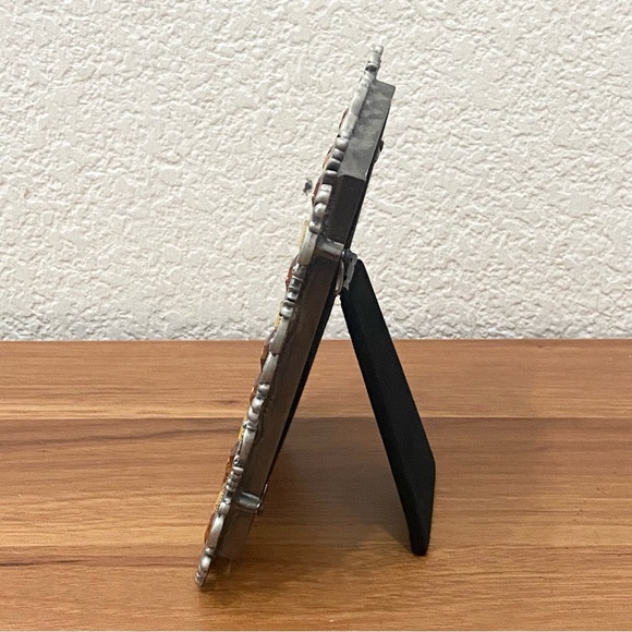 TWO’s Company Gold Amber Austrian Crystal Pewter Silver 4x3 Photo Picture Frame - Picture 3 of 11